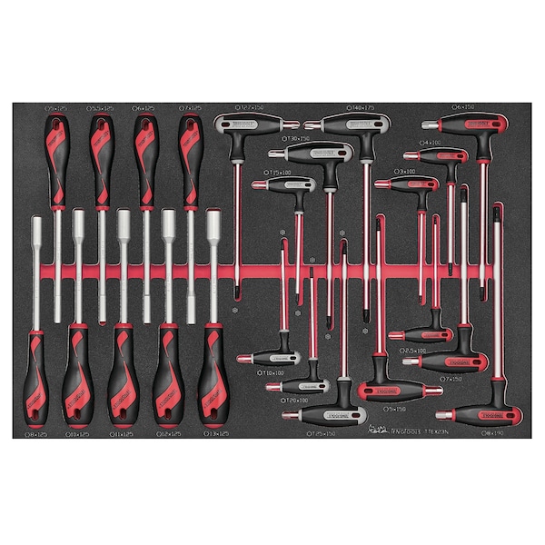 23 Piece Nut Driver and T Handle Wrench Set in EVA -  TTEX2